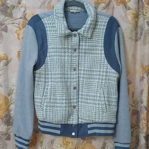 Mysteee Blue Plaid Women's Jacket